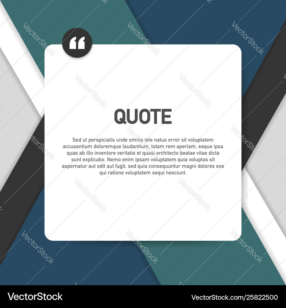 Quote background creative modern material design Vector Image