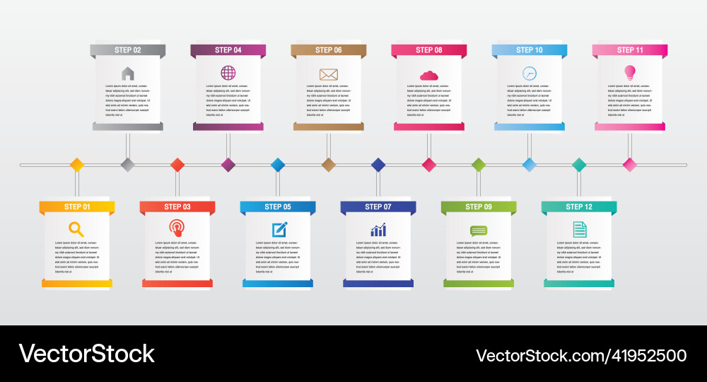 Timeline 8 Royalty Free Vector Image - VectorStock