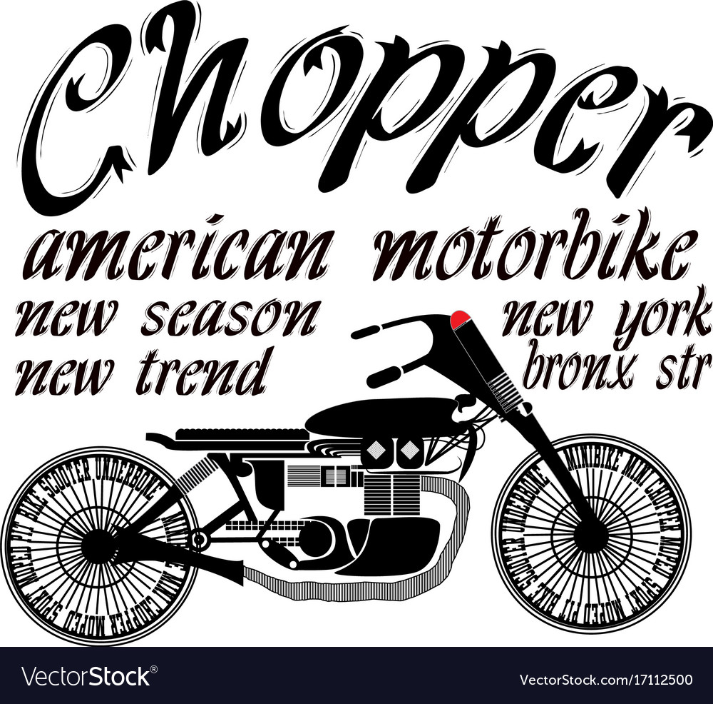 Vintage motorcycle t-shirt graphic