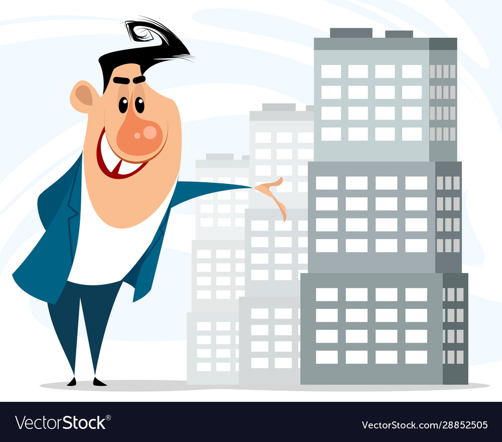 Cartoon smiling realtor