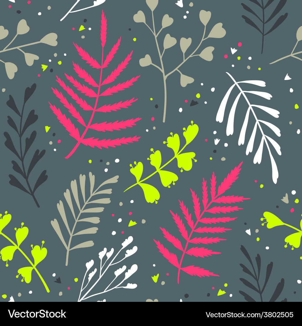Decorative seamless pattern with leaf abstract Vector Image