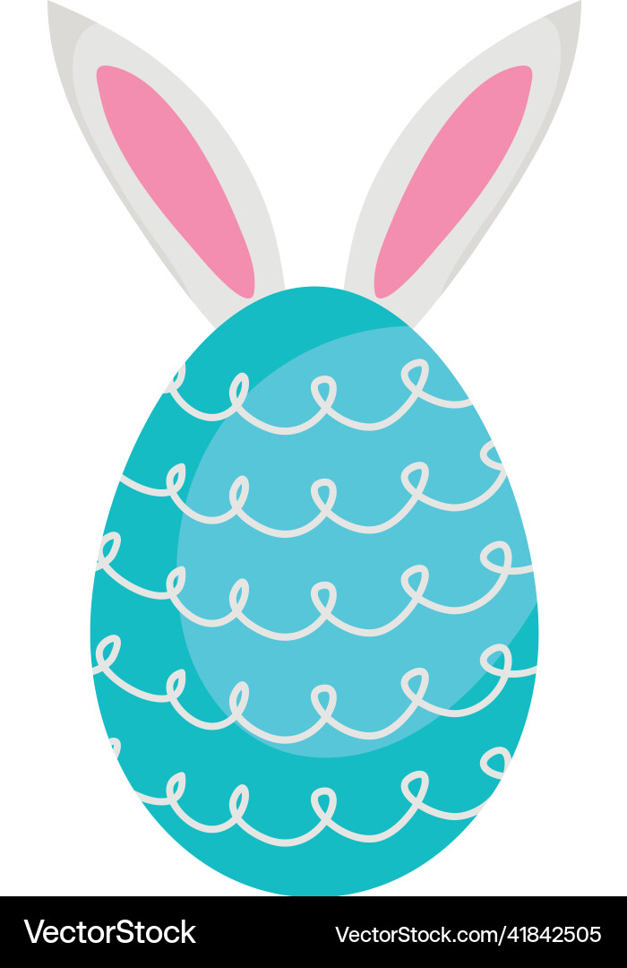 Easter egg with ears Royalty Free Vector Image