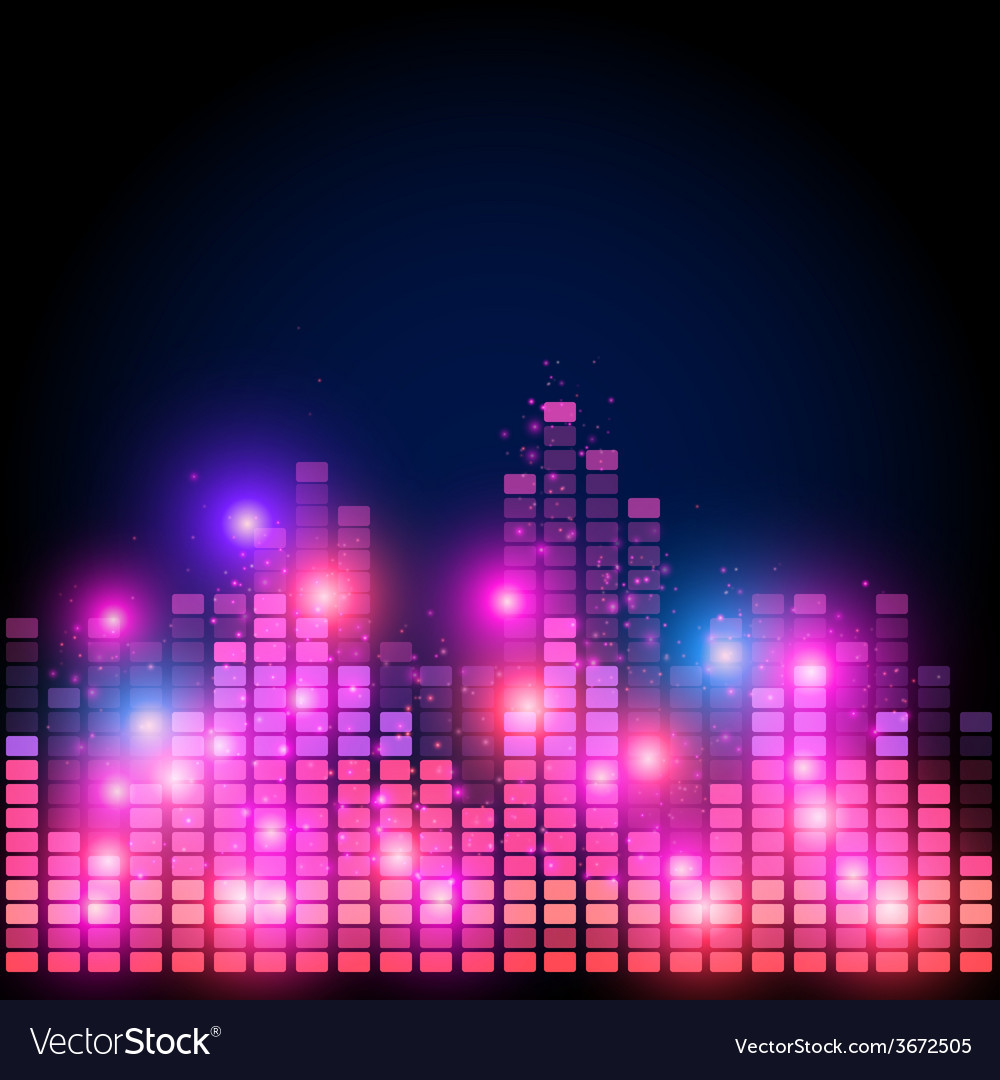 Equalizer on abstract technology background Vector Image