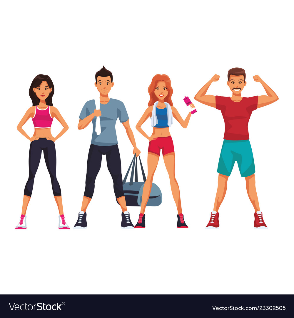 fit people cartoon