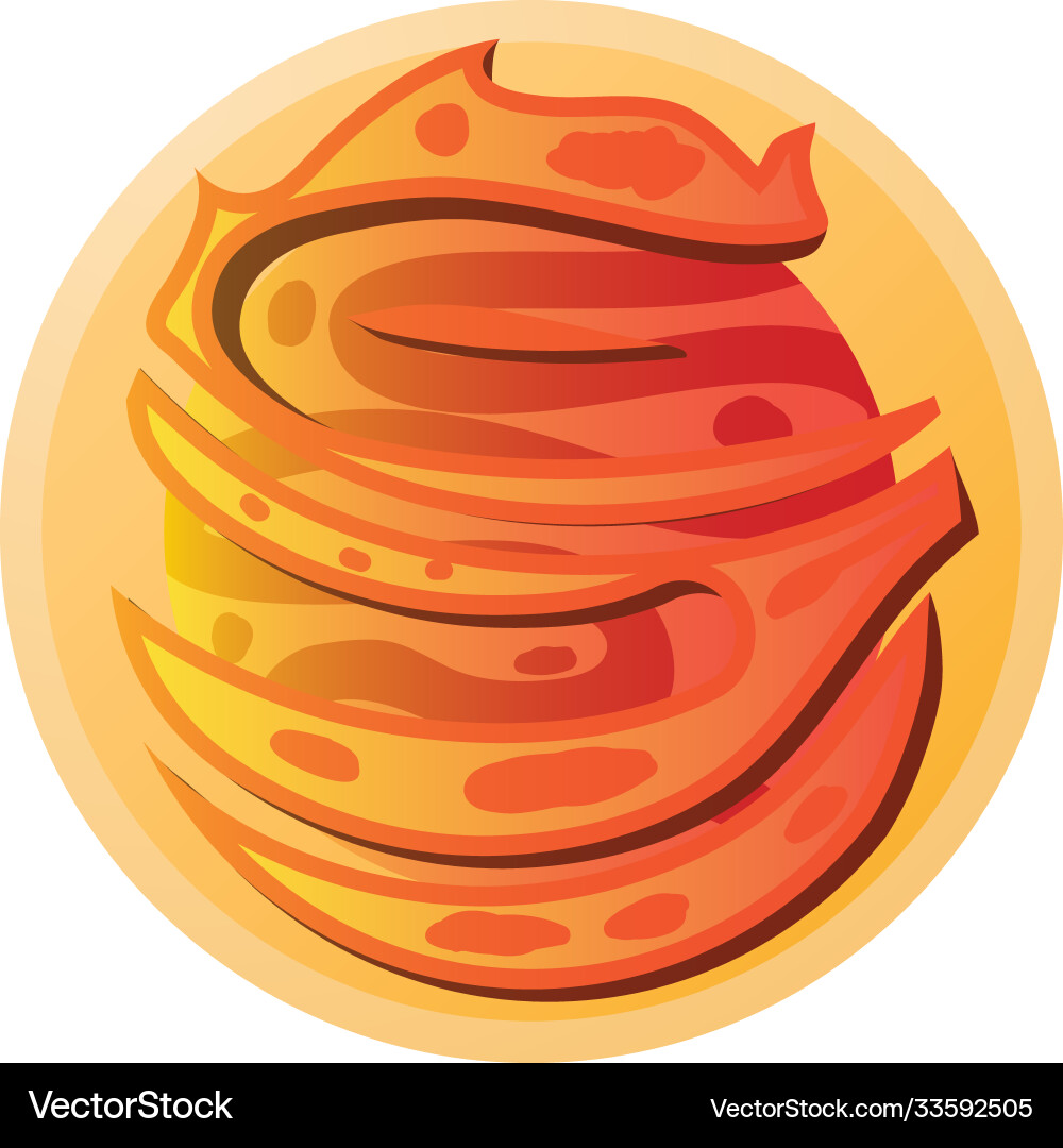 Mars planet solar system on white background Vector Image