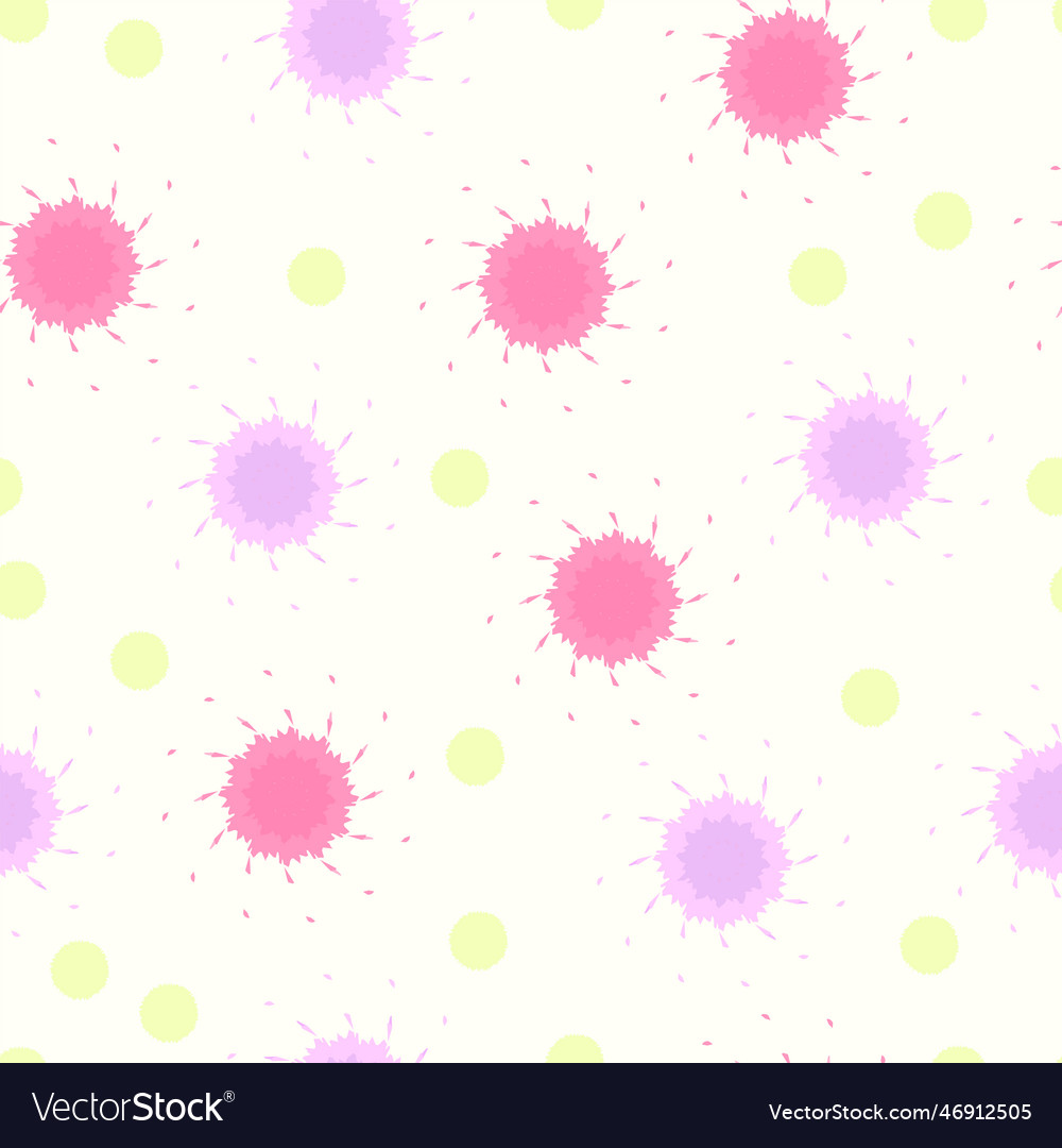 Seamless pattern of pastel abstract with blots