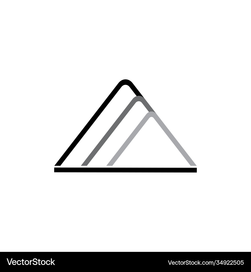 Triangles gradient simple geometric logo Vector Image