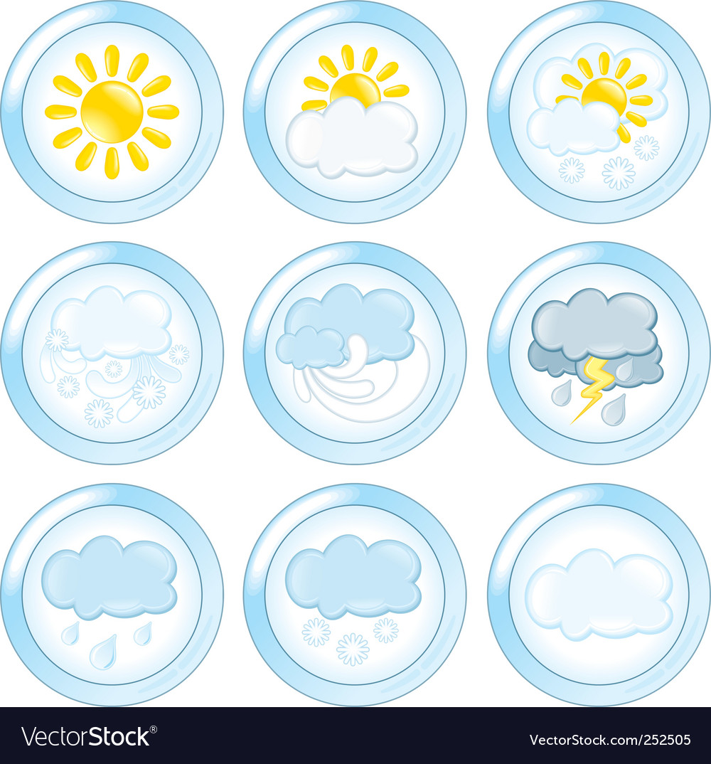 Weather icons Royalty Free Vector Image - VectorStock