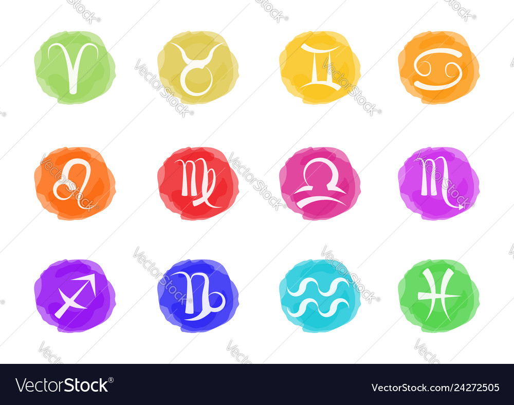 Zodiac signs Royalty Free Vector Image - VectorStock