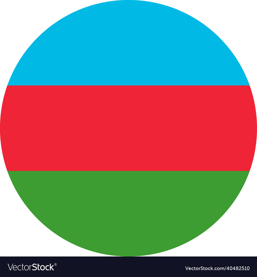 Azerbaijan nation symbol color design Royalty Free Vector