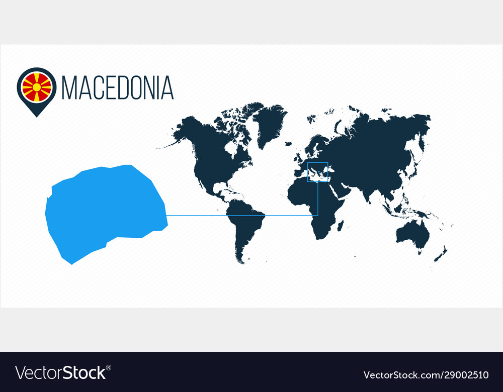 Macedonia Location On World Map Royalty Free Vector Image Macedonia Location On World Map Vector 29002510