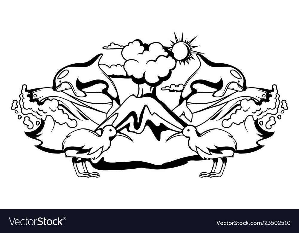 New zealand print design Royalty Free Vector Image