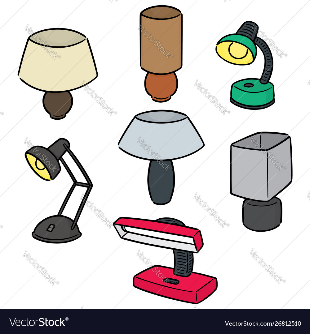 Set lamp Royalty Free Vector Image - VectorStock