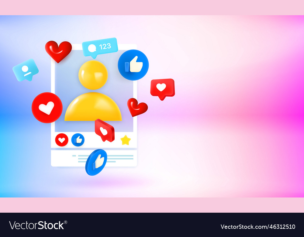 Social media reactions in web or mobile Royalty Free Vector