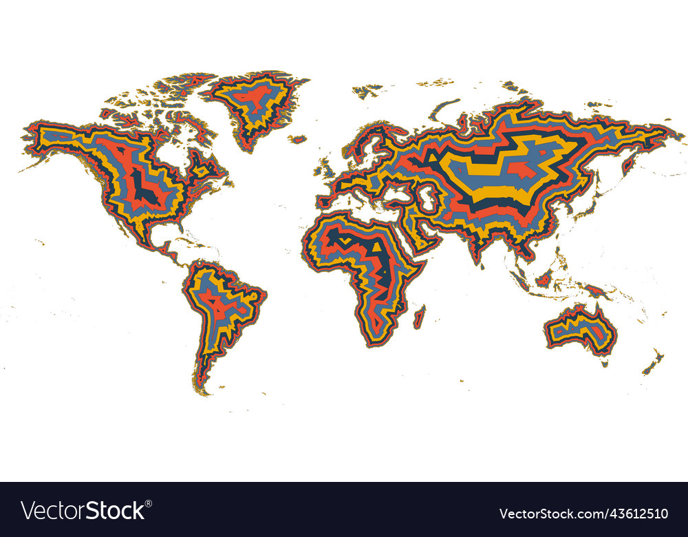 World map art Royalty Free Vector Image - VectorStock