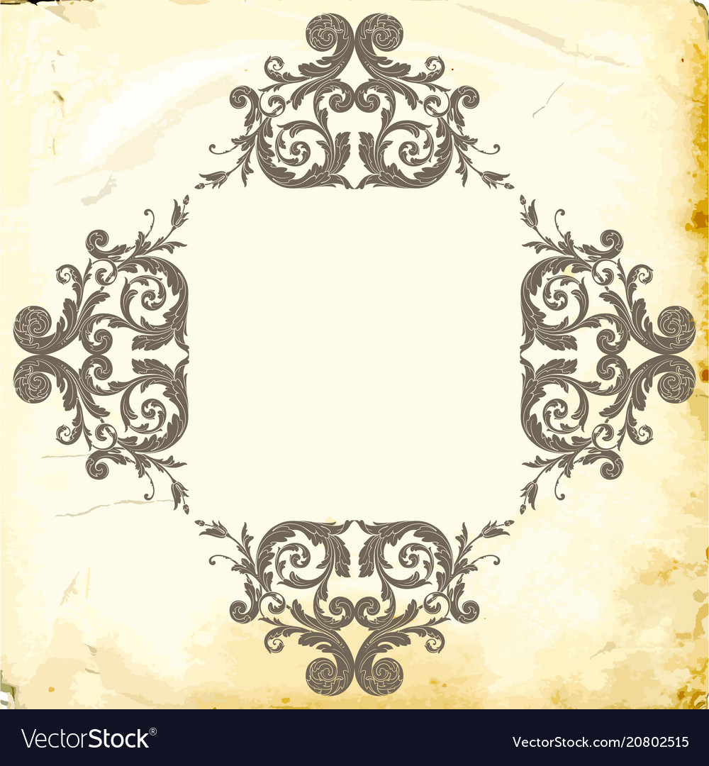 Baroque of vintage elements for design Royalty Free Vector