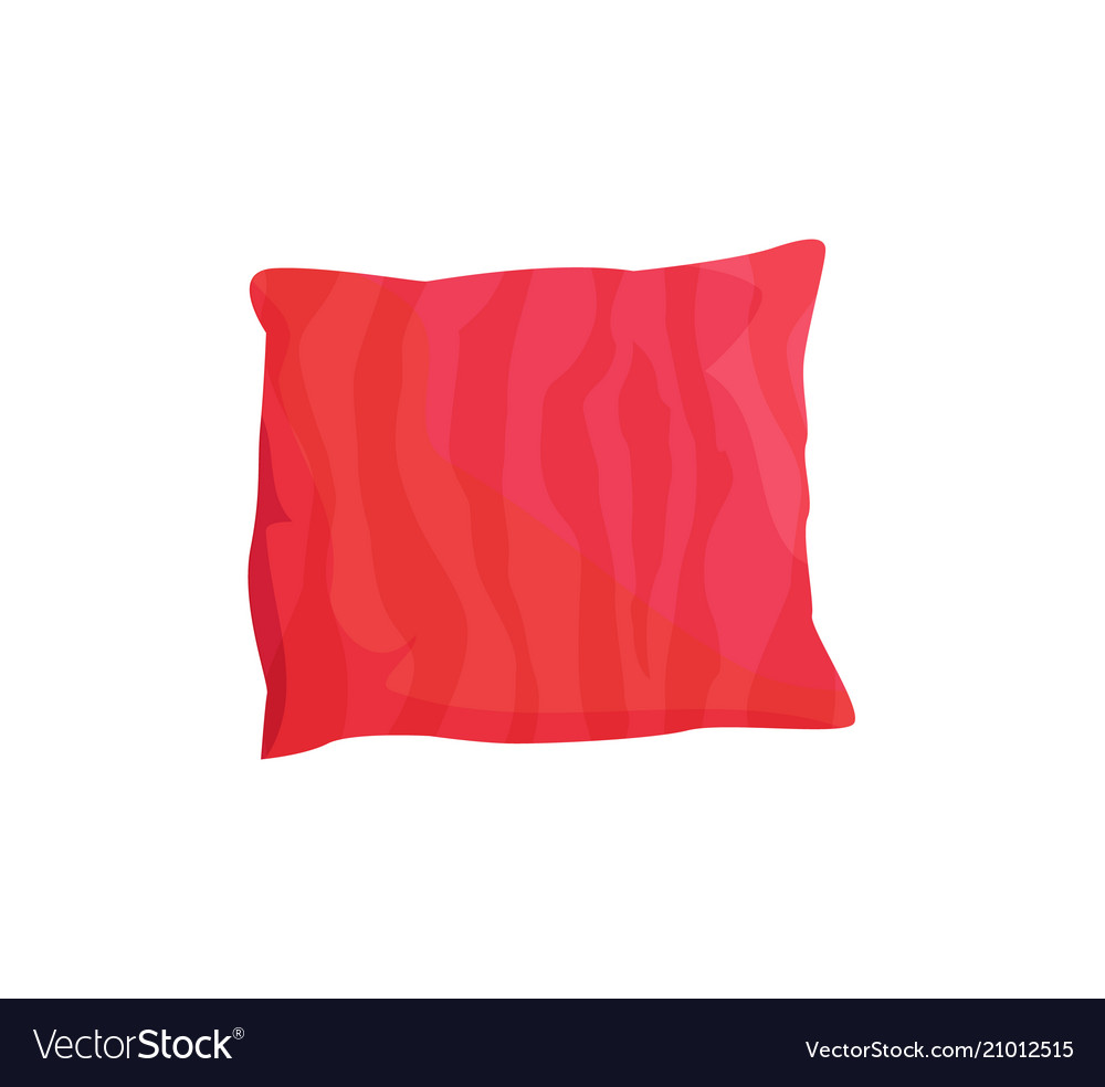 Cute red cushion colorful Royalty Free Vector Image