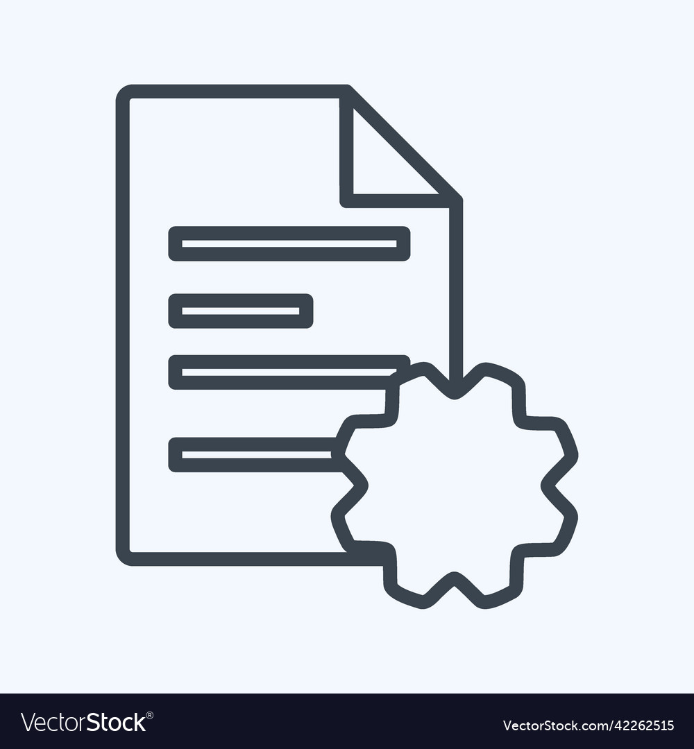 Icon document settings suitable for programming Vector Image