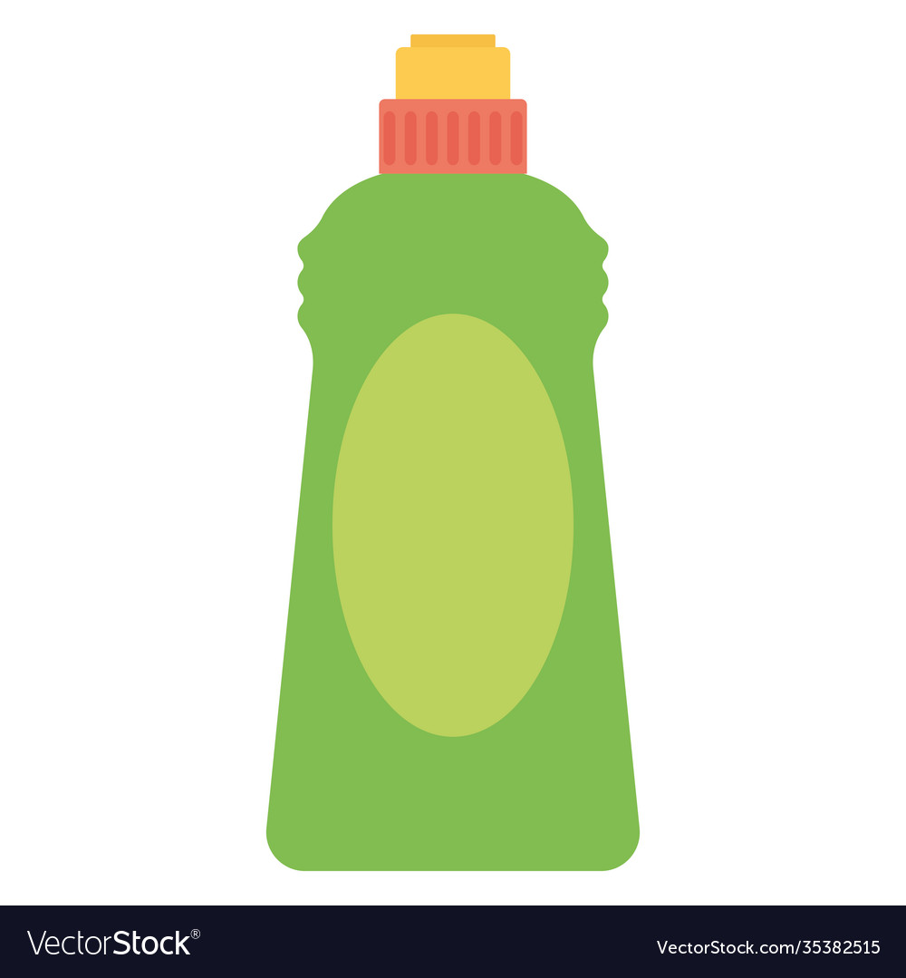 Isolated green bottle cleaning Royalty Free Vector Image