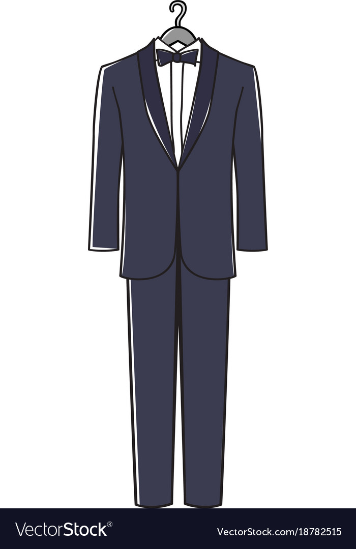 Mans Suit Royalty Free Vector Image Vectorstock