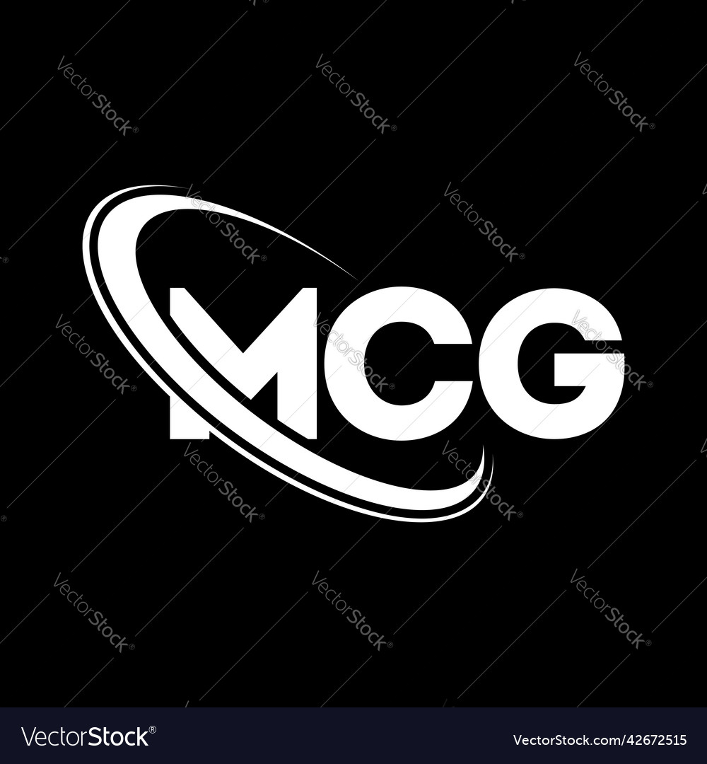 Mcg logo letter design Royalty Free Vector Image