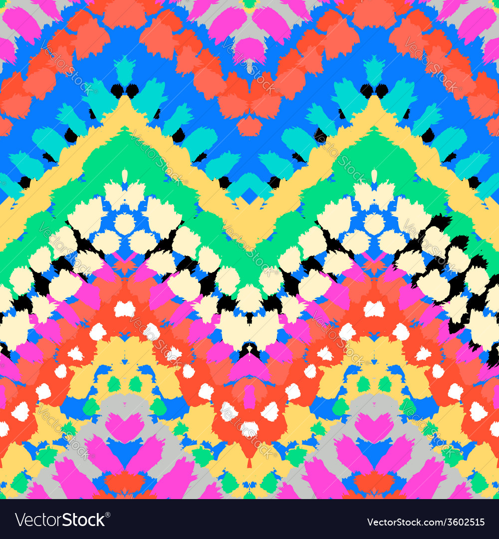 Multicolor hand drawn pattern zigzag