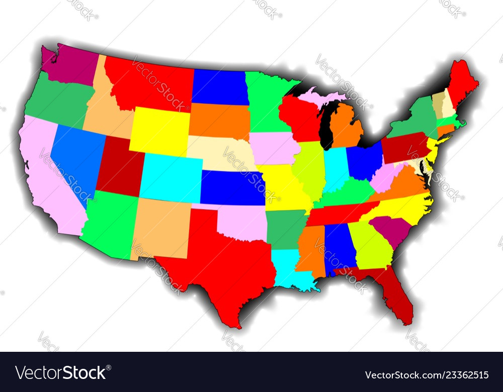 Usa patchwork map