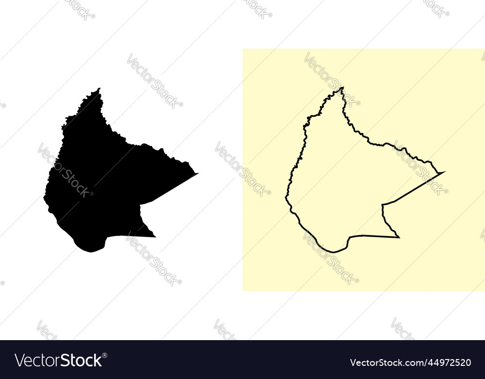 Beni map bolivia americas filled and outline map Vector Image