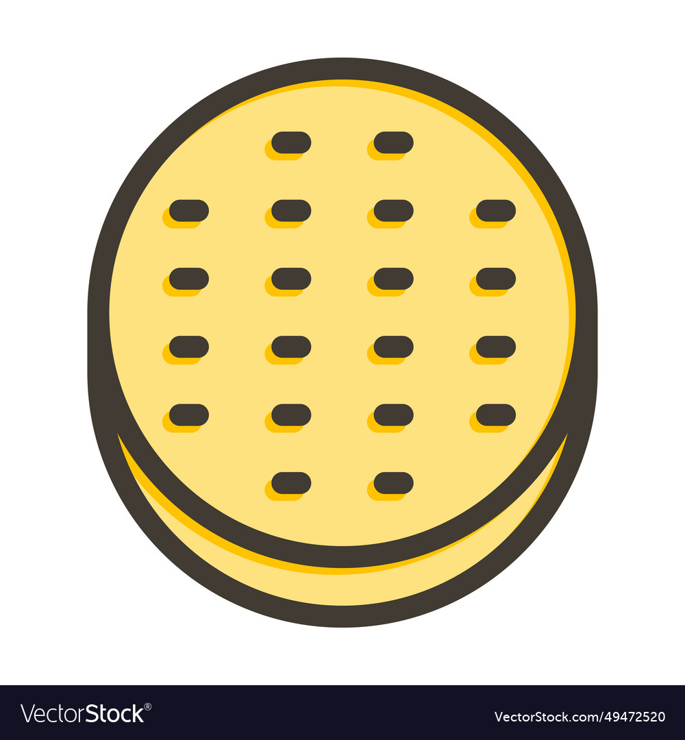 Cutlets thick line filled colors icon Royalty Free Vector