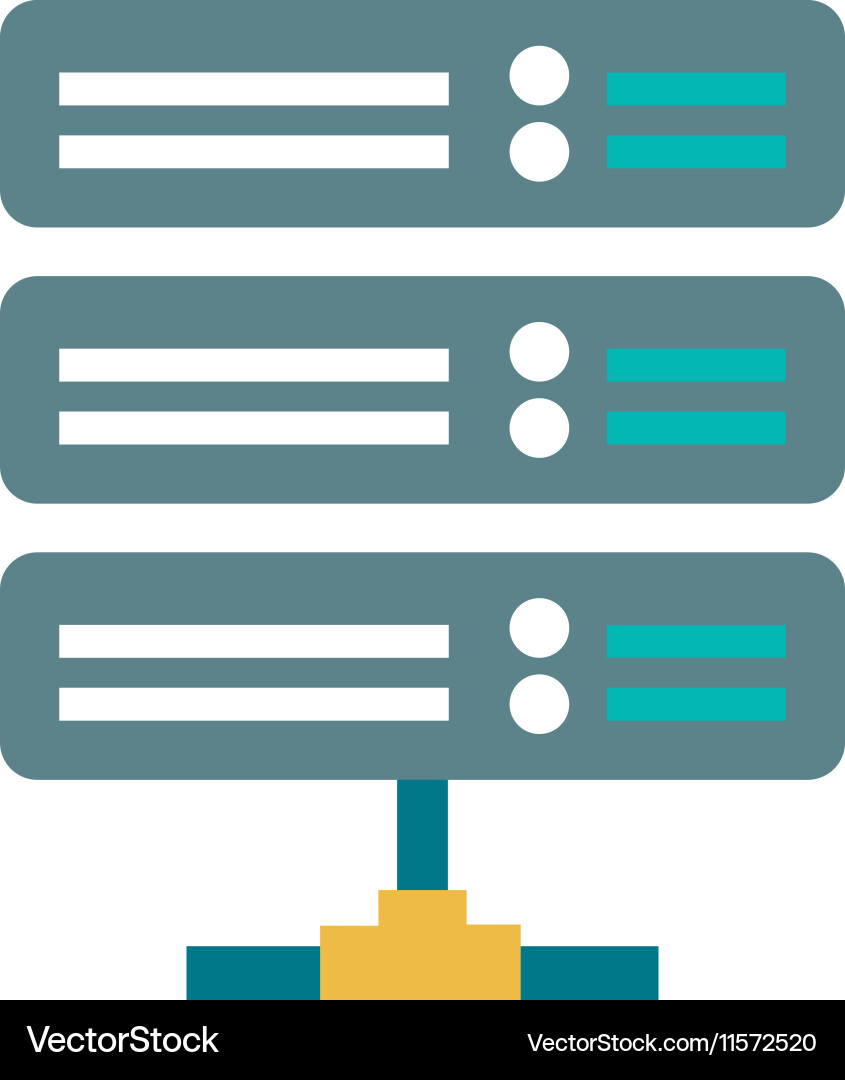 Data center disk isolated icon Royalty Free Vector Image