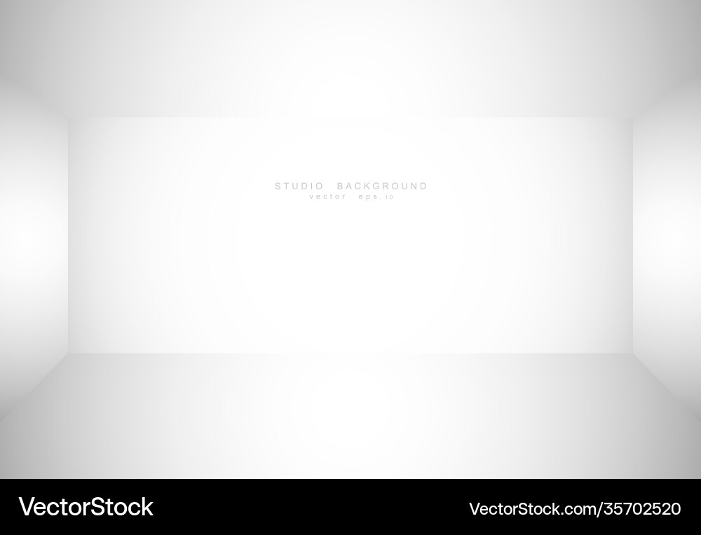 Empty white grey gradient studio room background Vector Image
