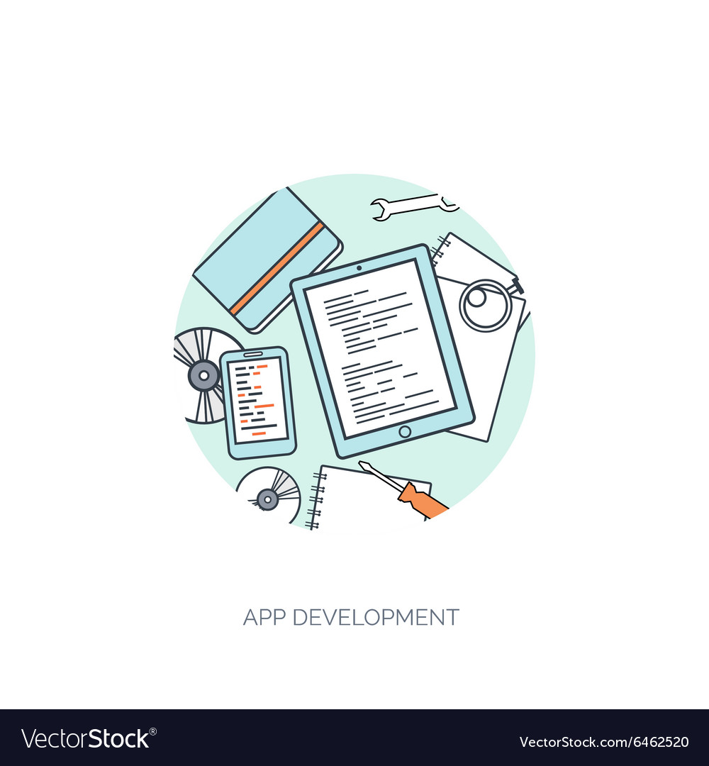 Flat background coding Royalty Free Vector Image