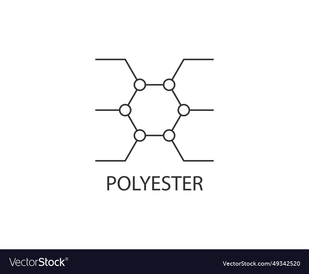 Polyester fabric icon Royalty Free Vector Image