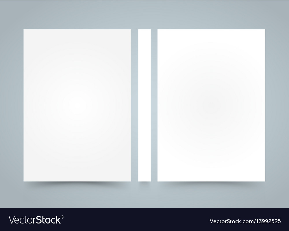 Flyer Empty Banner Book A4 Size Paper Template Vector Image