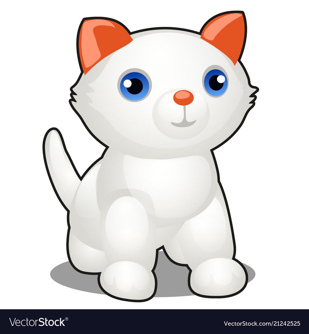 Funny cat toy isolated on white background Vector Image