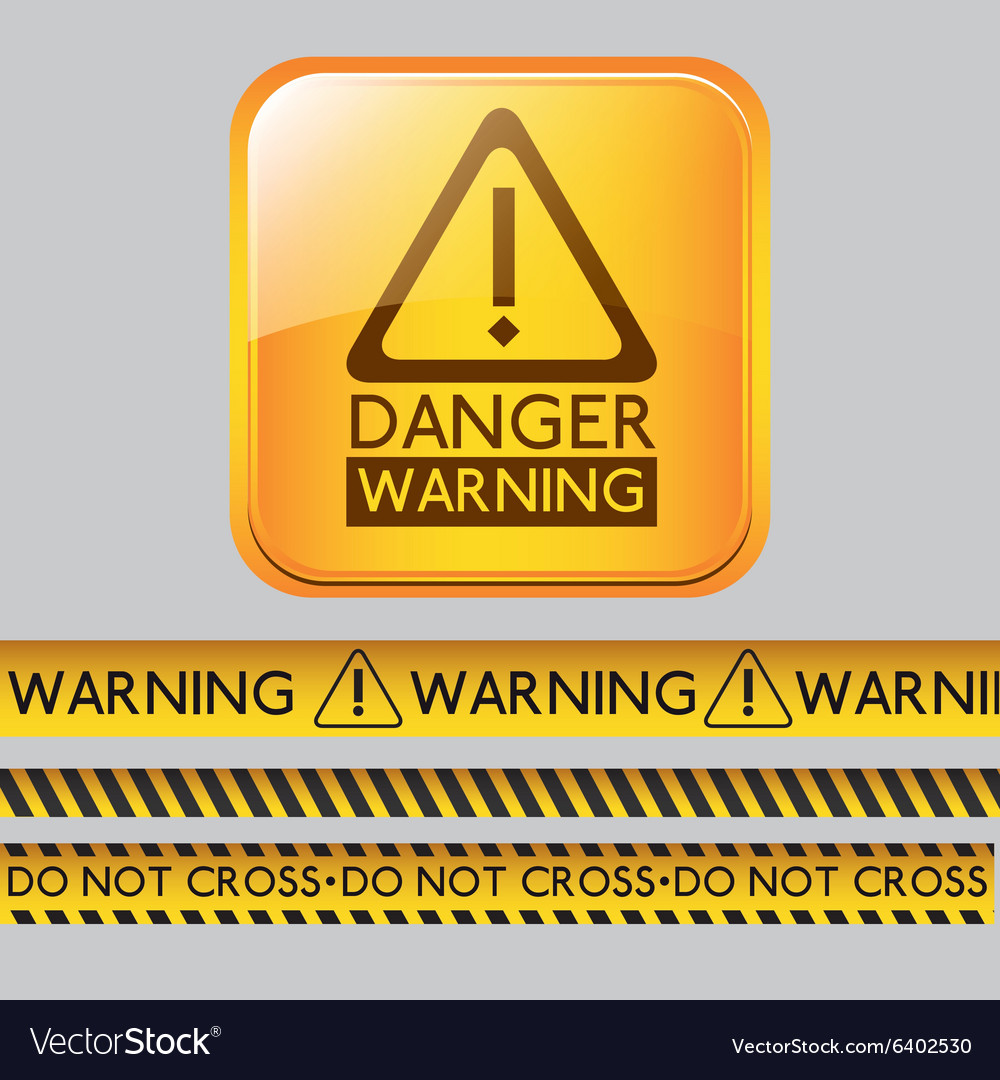 Danger warning design Royalty Free Vector Image