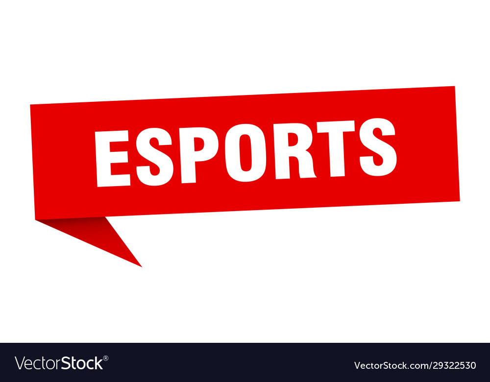 Esports speech bubble ribbon sign