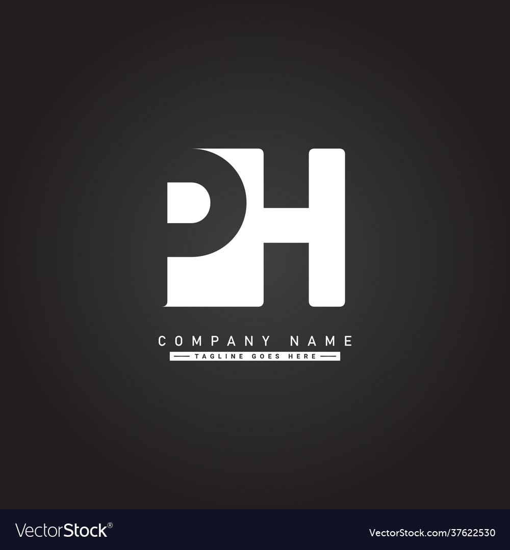 Ph initial letter logo - minimal logo Royalty Free Vector