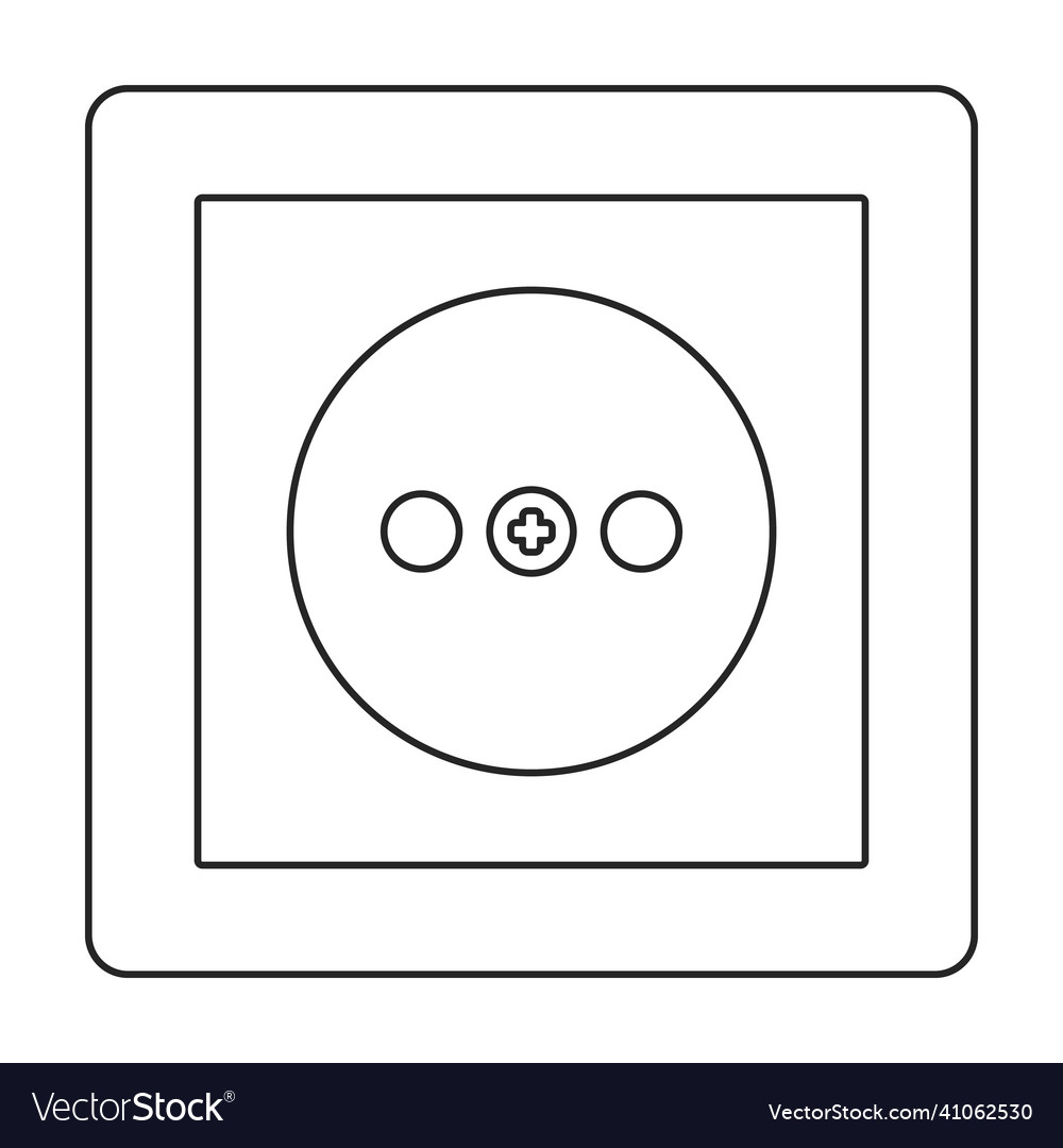 Socket of switch iconoutline icon Royalty Free Vector Image