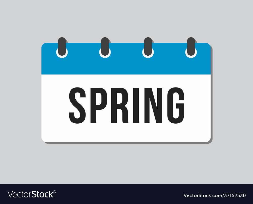 Square icon page calendar - season spring Vector Image