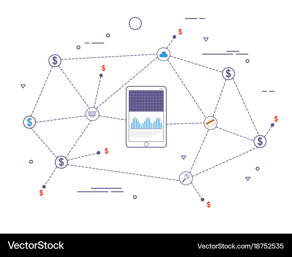 Bitcoin background Royalty Free Vector Image - VectorStock