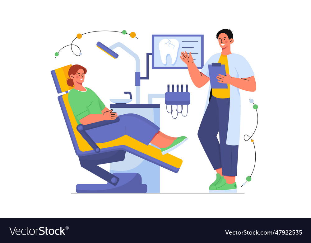 Dentistry clinic concept Royalty Free Vector Image