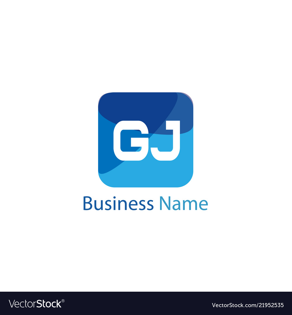 Initial letter gj logo template design