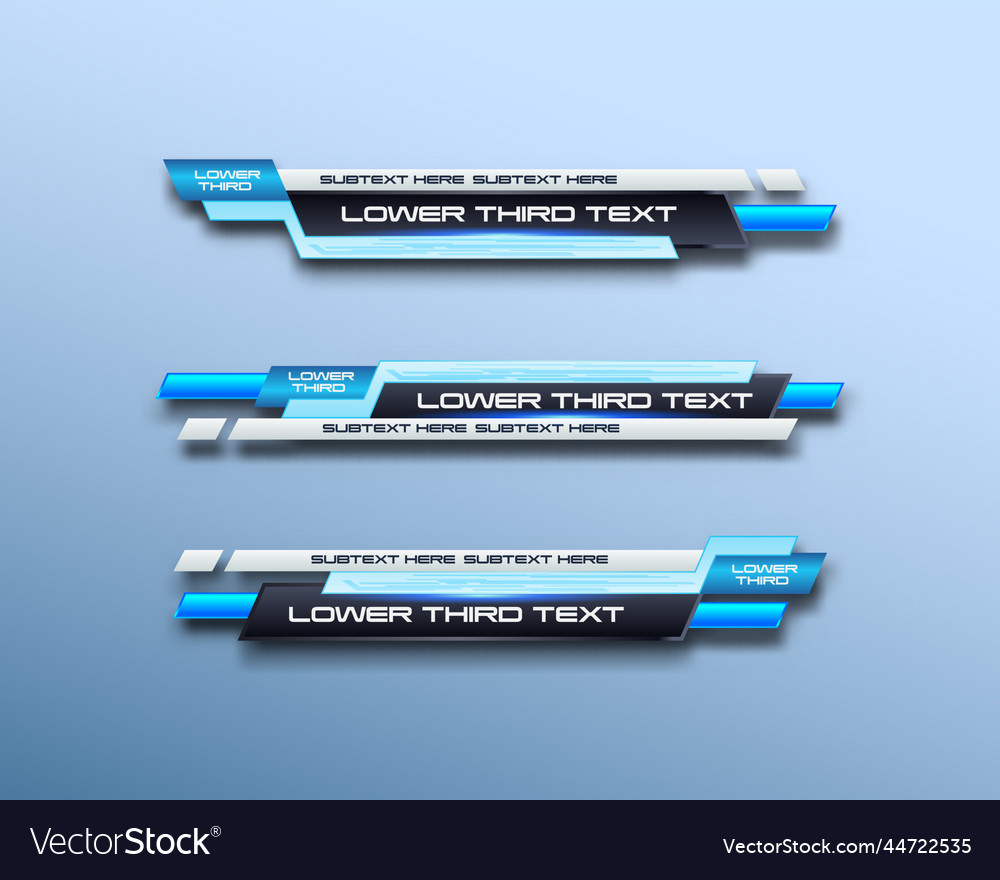 Modern lower third banner template design Vector Image