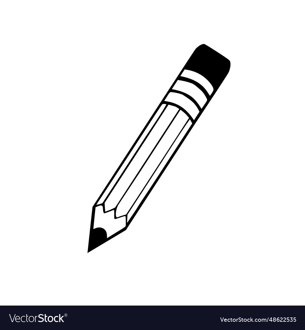 Pencil icon image Royalty Free Vector Image - VectorStock