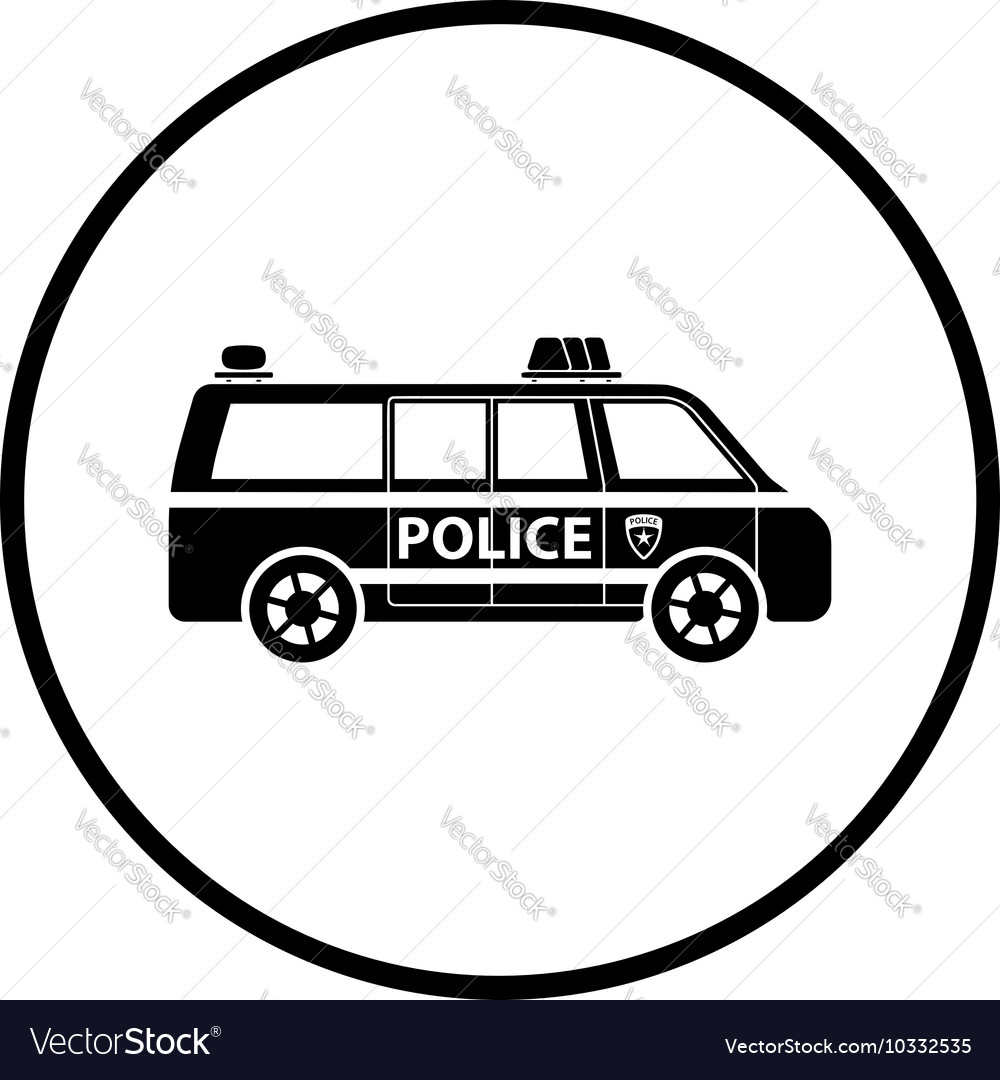 Police Van Icon Royalty Free Vector Image - Vectorstock