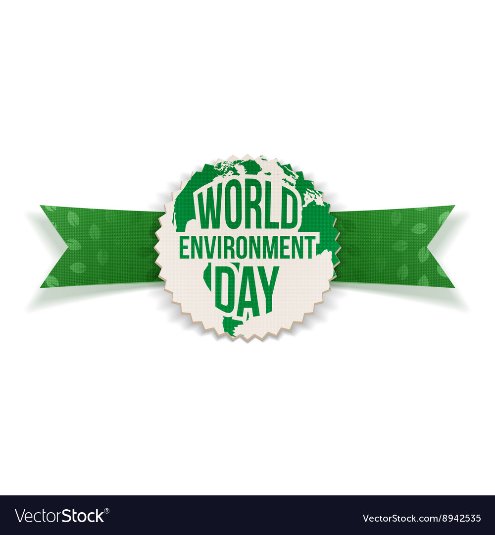 World Environment Day Banner And Ribbon Royalty Free Vector