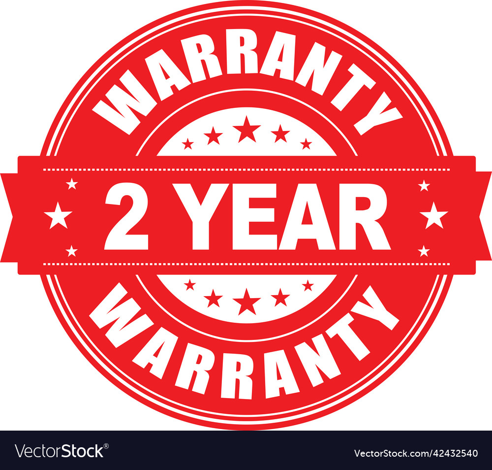 2 year warranty stamp logo image Royalty Free Vector Image