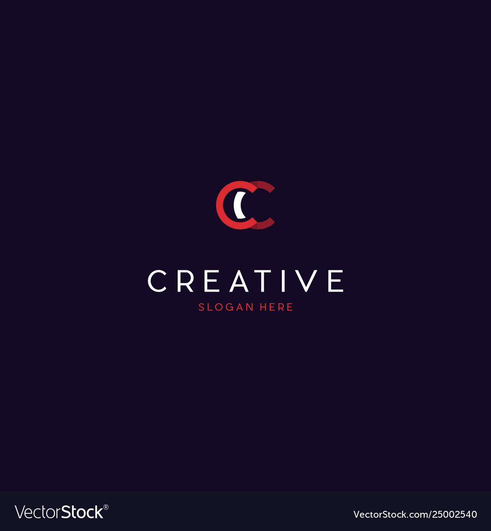 Letter Cc Creative Business Logo Design Royalty Free Vector