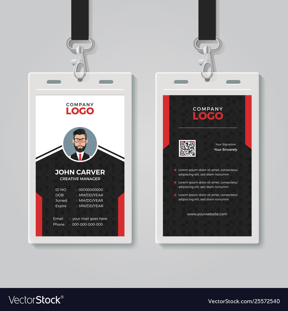 Professional id card template